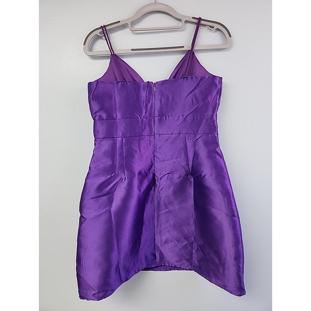Lulus My Desire Purple Satin Mini Bodycon Dress Size Small S NWT - Picture 3 of 7